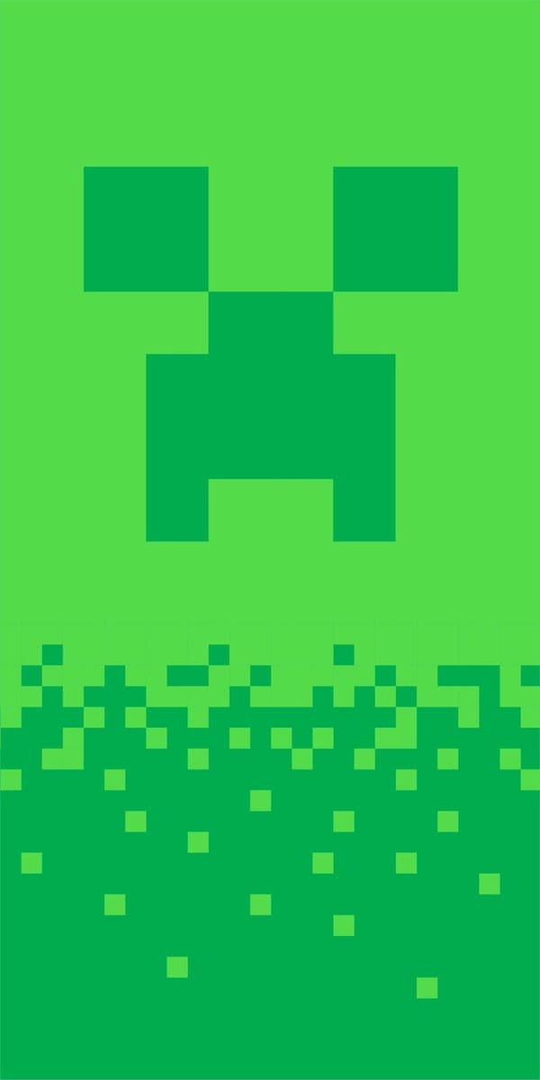 Minecraft Strandlaken Digital Creeper - 70 x 140 cm - Katoen