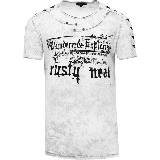T-shirt met voorbedrukte tekst