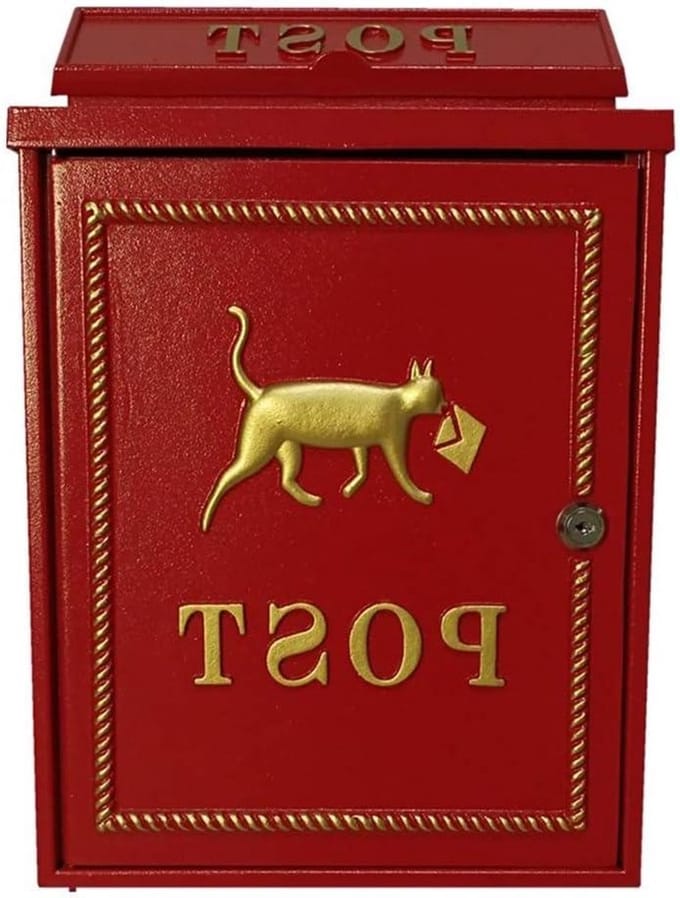 Brievenbus - Buitenpost - Post Ontvangen - Afsluitbaar Ontwerp - 29x13x41CM - Rood