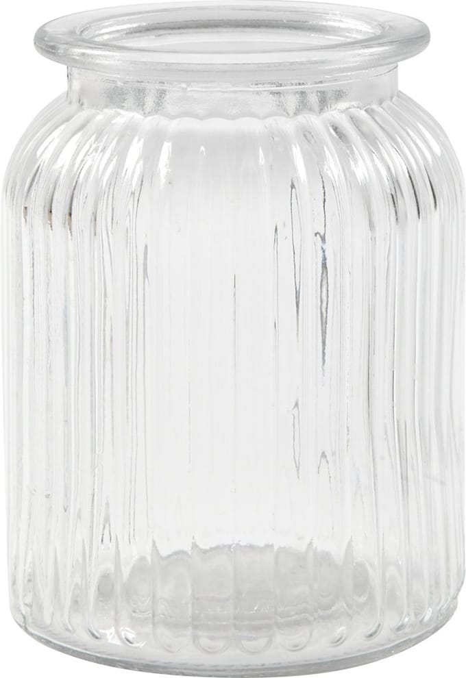 Glazen pot, H: 14,5 cm, d 11 cm, gatgrootte 7 cm, 6 stuk/ 1 doos