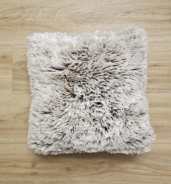 Sierkussen  45x45 cm - Wit/Bruin