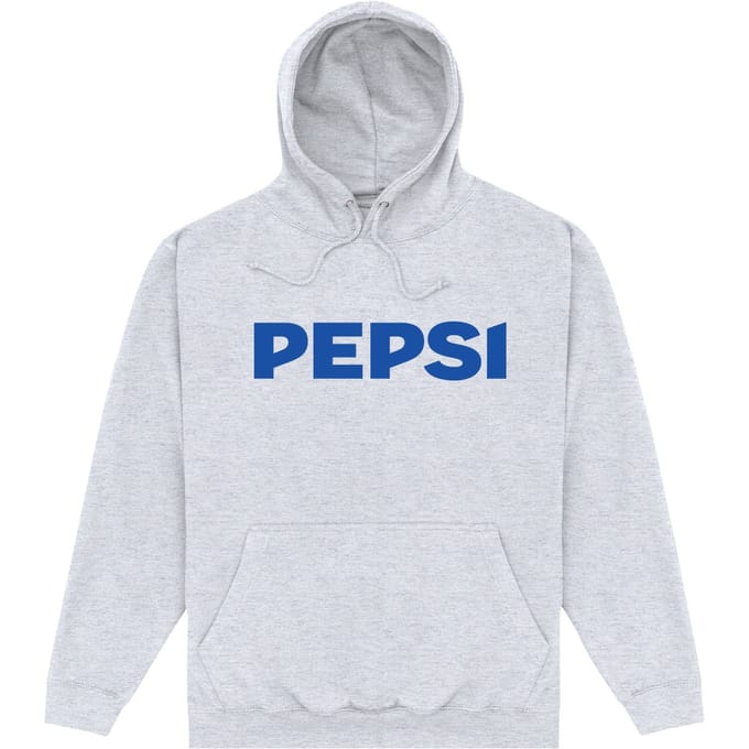 Pepsi Co. Text Logo Hoodie - Grey - XL