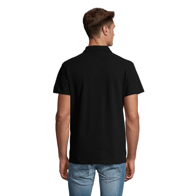 SOLS Heren Lente II Poloshirt (Zwart)