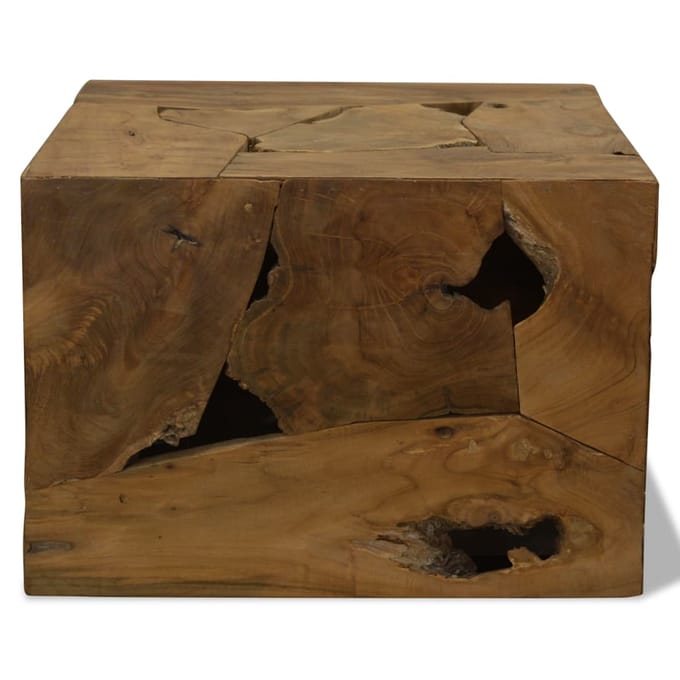 vidaXL - Salontafel - 50x50x35 - cm - echt - teakhout - bruin