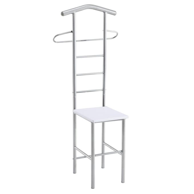 Kledingrek JIVO in wit met metalen frame