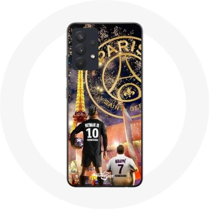 Coque pour Samsung Galaxy A13 4G / A13 4G Lite PSG Neymar et Mbappé Joyeux noël