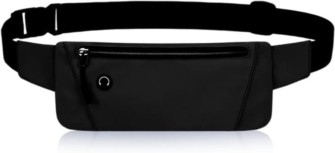 TIM® Flipbelt - Hardloopriem - Running Belt - Zwart - 25cm x 12cm x 3cm