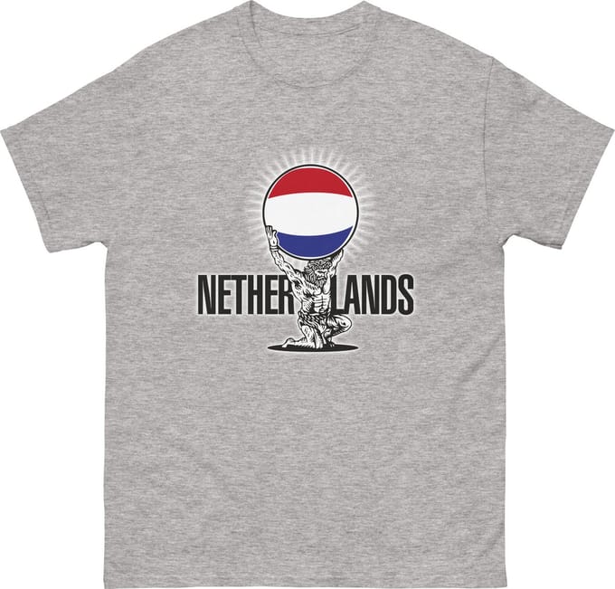 EK Voetbal 2024 T-shirt - Sportgrijs, 3XL