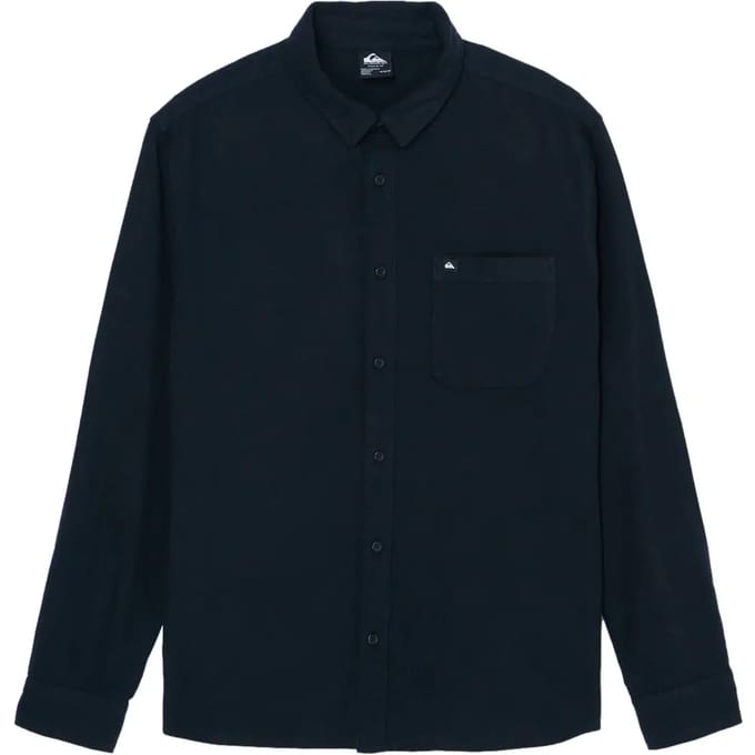 Quiksilver Motherfly Solid Overhemd Met Lange Mouwen Zwart S Man