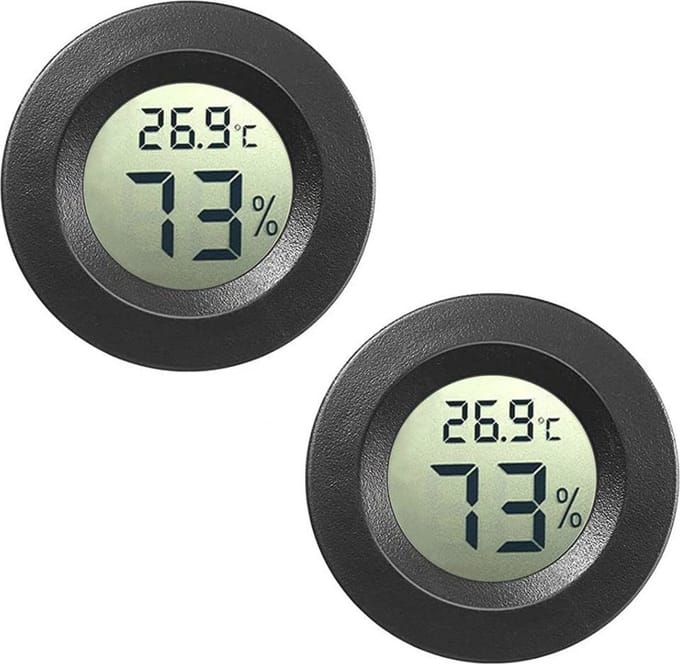 Mini Digitale Hygrometer Thermometer 2-Pack voor Binnen - Temperatuur en Vochtigheid Meter