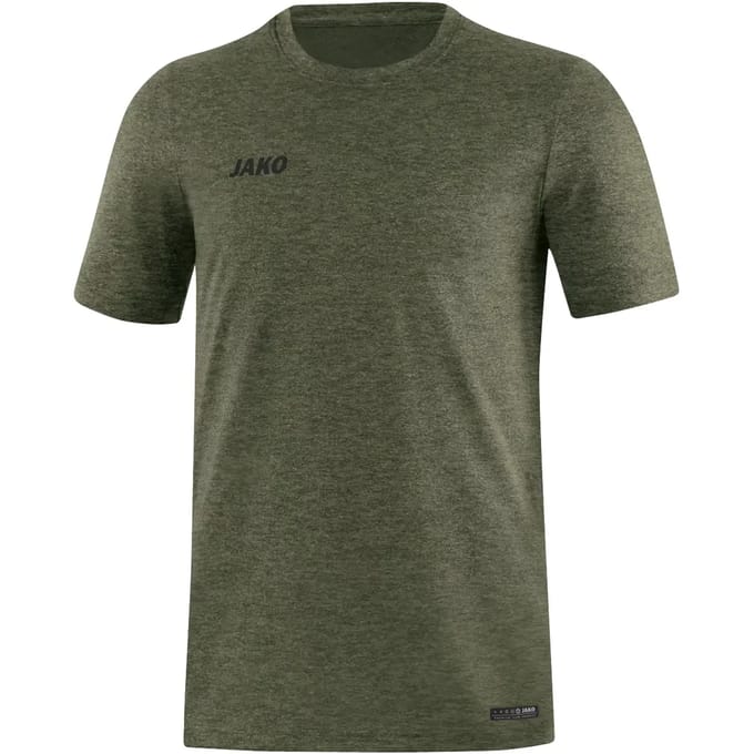 Jako Premium Basics T-Shirt Heren - Kaki Gemeleerd | Maat: M