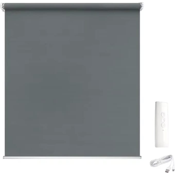 Madeco Gemotoriseerd Verduisterend Rolgordijn E-roll Grijs 200x250cm