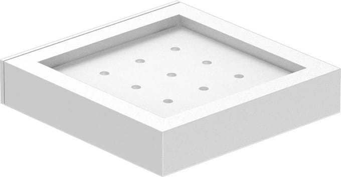 psmlighting Cascade Zeephouder | B100H20xD100mm | Aluminium;Inox | Wit