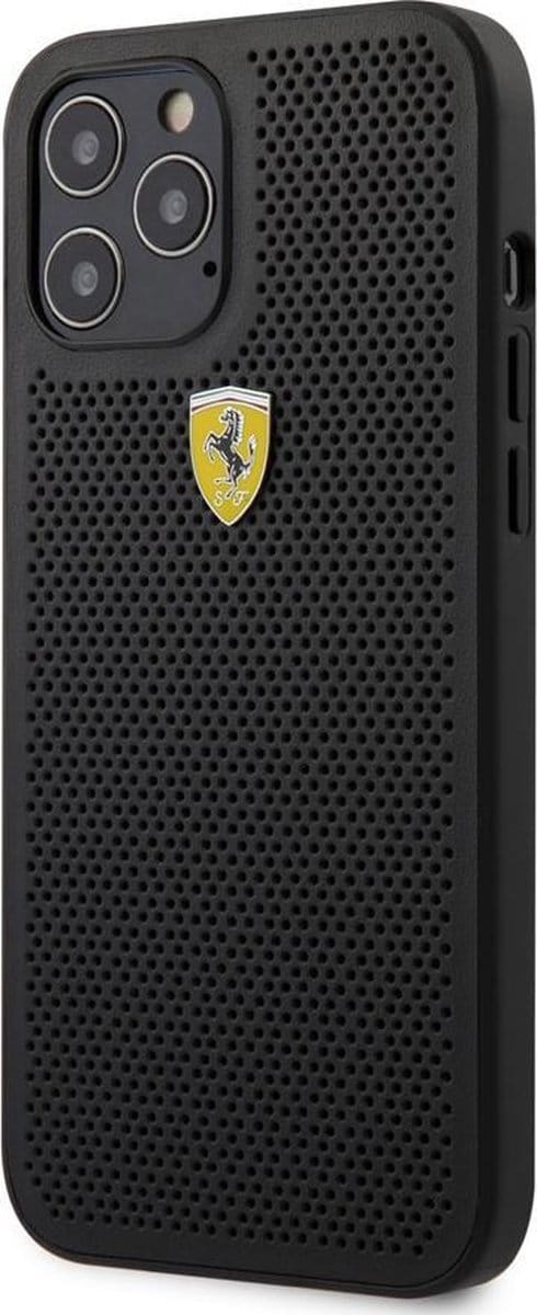 Ferrari On Track Perforated Case for iPhone 12 Pro Max - Black