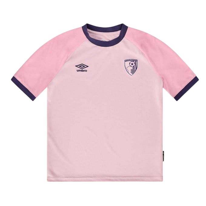 Umbro AFC Bournemouth Raglan-T-shirt voor kinderen (Roze)