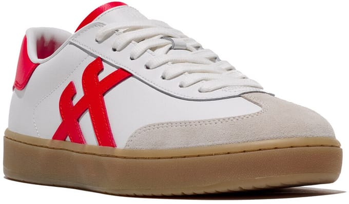 FitFlop The Dash T-Toe Leather Sneakers ROOD - Maat 43