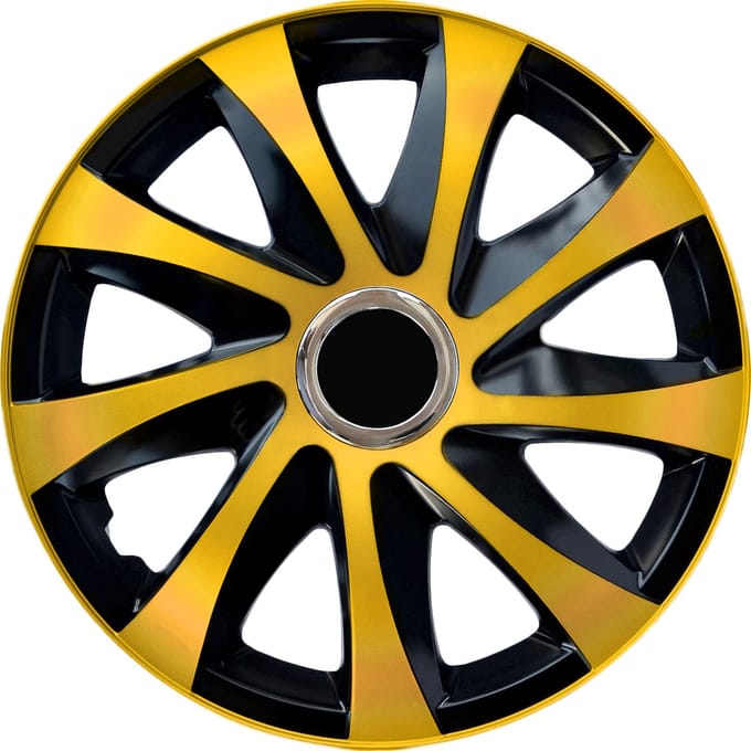 NRM DRIFT Extra - wieldoppen 16" - Set van 4 stuks - goud/zwart