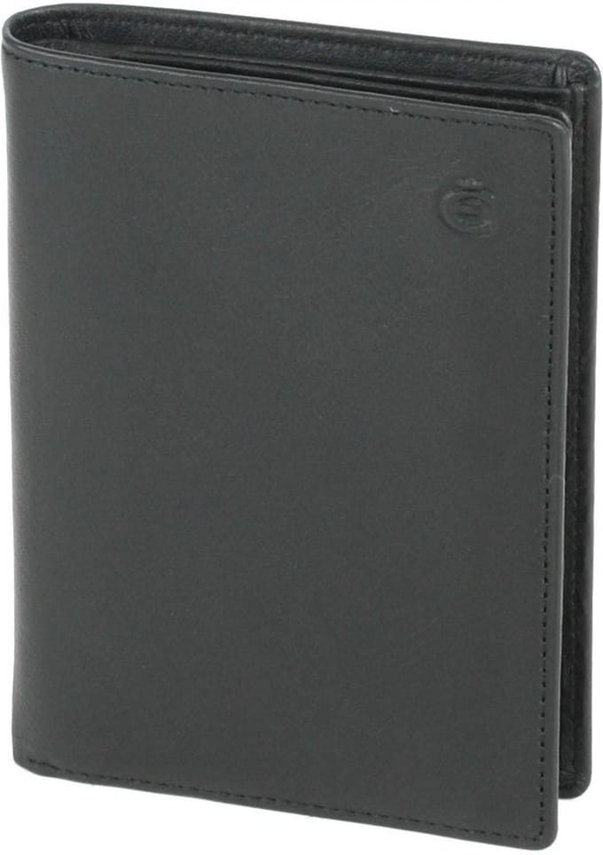 Esquire Leren identiteitskaarthoesje Logo ID Case Black zwart
