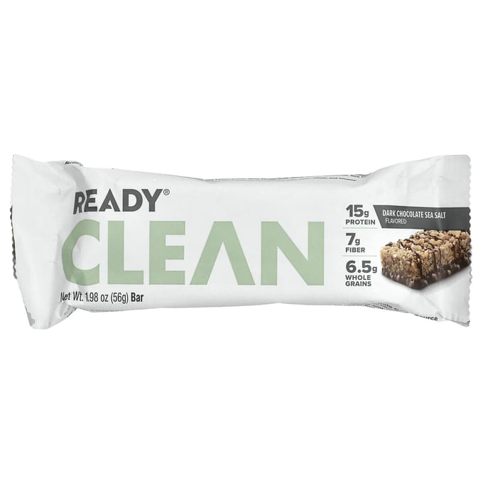 Ready, Clean Eiwitreep, Pure Chocolade Zeezout, 12 Repen, 56 g (56 gram) Elk