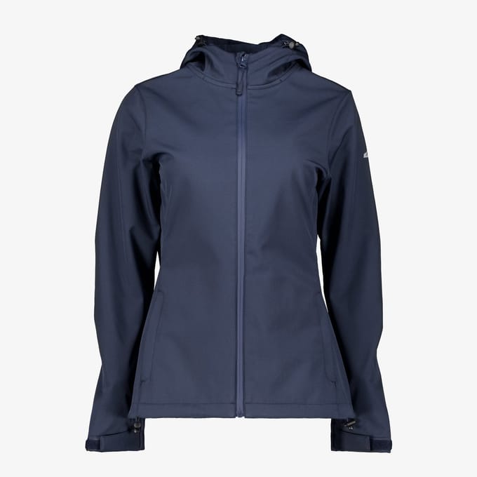 Mountain Peak dames softshell jas blauw - Maat M