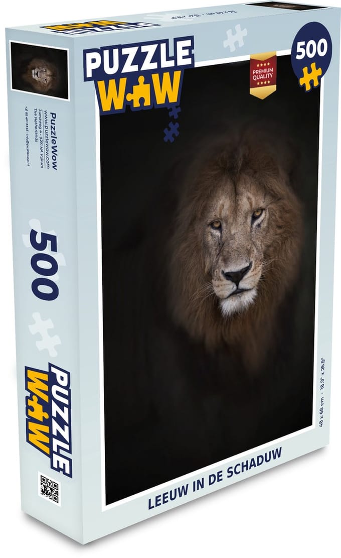 Puzzel Leeuw - Schaduw - Wild - Legpuzzel - Puzzel 500 stukjes