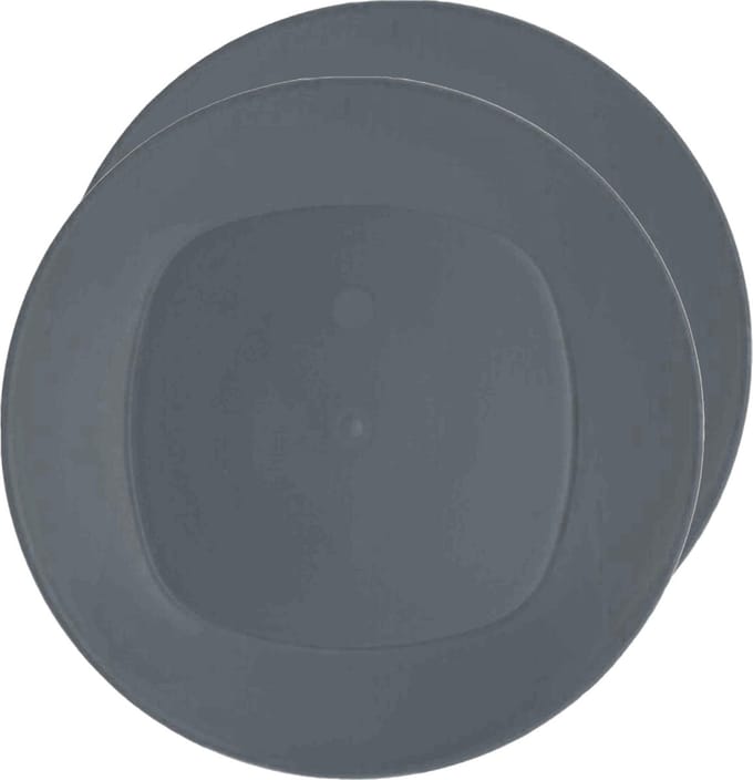 Excellent Houseware Ontbijt/dinerbordjes - 8x stuks - grijs - 20 cm