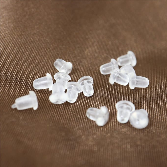 40 oorbel stoppertjes- silicone - 4mm