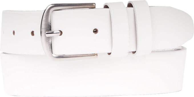 Petrol Industries Riem Heren - Broekriem - Verstelbaar - Leer - Wit - 115 cm