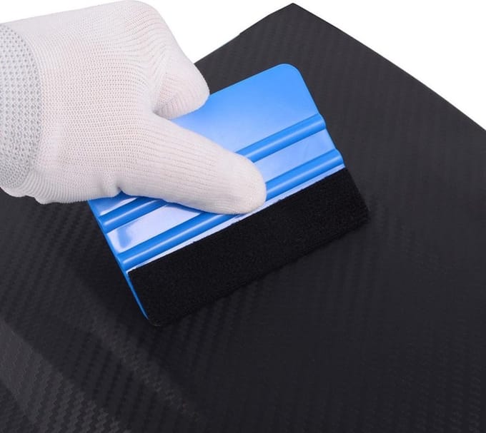 CHPN - Rakel - Rakel met Vilt - Schraper - Wrapping - Carwrapping - Raamfolie schraper - Blauw