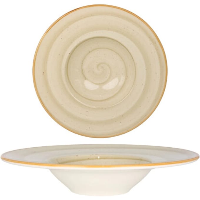 Bonna Pastabord - Aura Terrain - Porselein - 28 cm (400cc) - set van 2