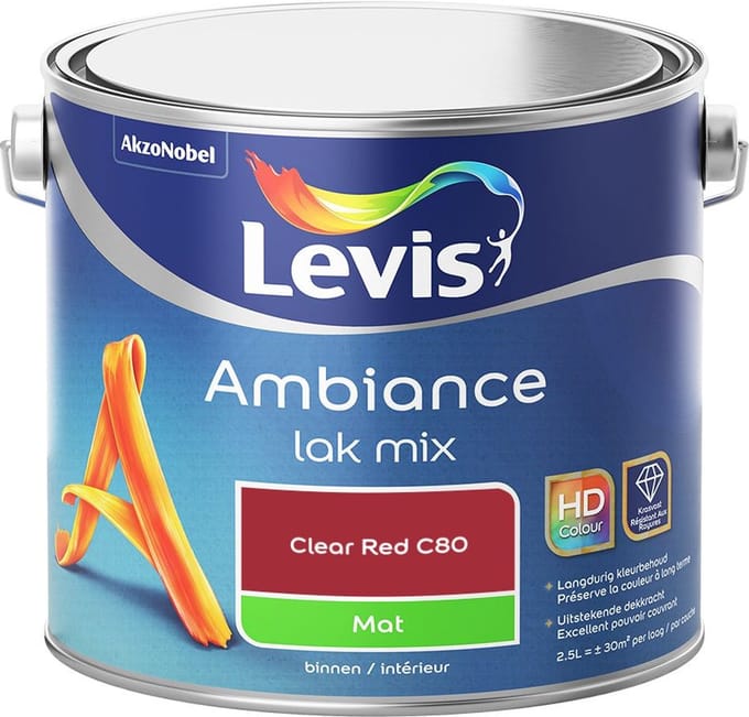 Levis - Ambiance Lak Mat Mix - Clear Red C80 - Mengverf - 2,5 L