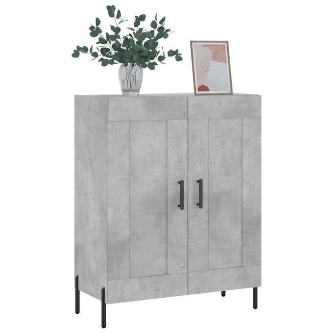 vidaXL - Dressoir - 69,5x34x90 - cm - bewerkt - hout - betongrijs