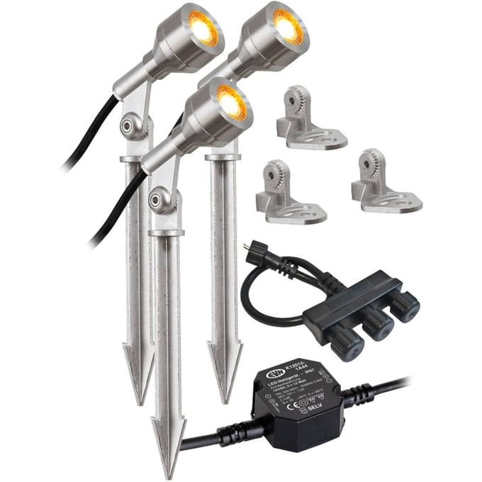 EVN P68123502-3 LED buitenspot, 3 per set, 3.000K