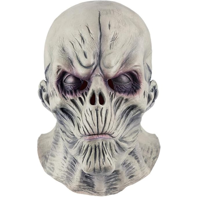 Horror grap latex maskers, engste feestattributen One size fits all adults grijs