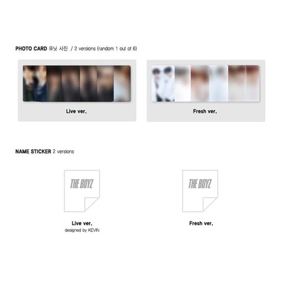 THE BOYZ Debuutalbum 'THE FIRST' SET gray