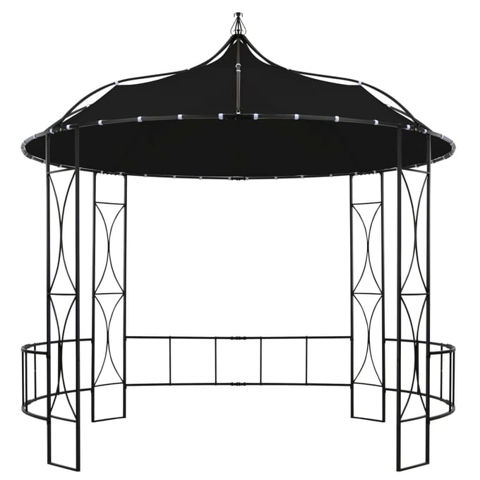 vidaXL - Prieel - rond - 300x290 - cm - antraciet