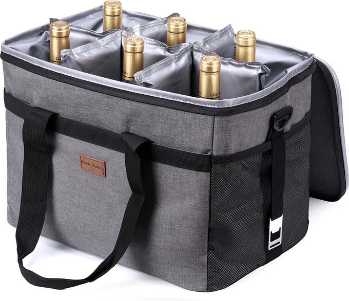 Packaway 4 Laags Geïsoleerde Koeltas - Lunchtas 30 liter - Inclusief Divider - Grijs