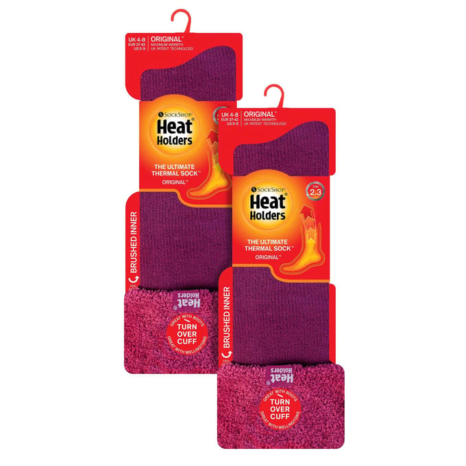 2-pack Wellington zacht geborstelde binnenlaarssokken voor dames