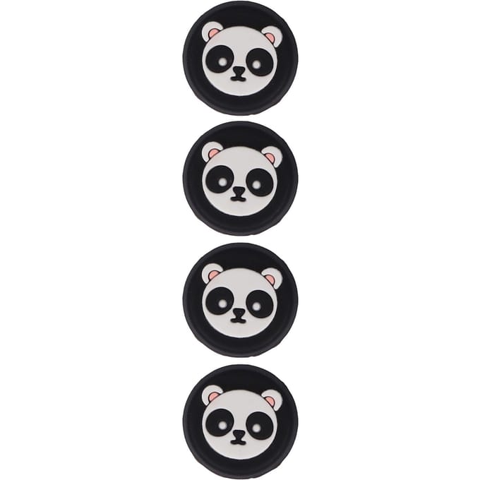 Lot de 4 capuchons de rechange polyvalents en silicone pour manette PS5 Noir noir