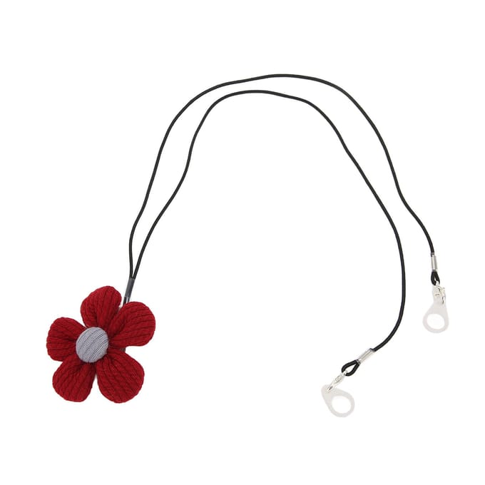 Hoorapparaat Lanyard Clip Voorkom Verlies Schattige Rode Bloem Hoorapparaten Houder voor Kinderen Tieners black