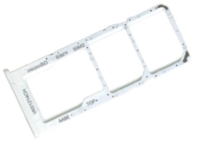 Voor Samsung A71 Sim/SD Kaarthouder Zilver