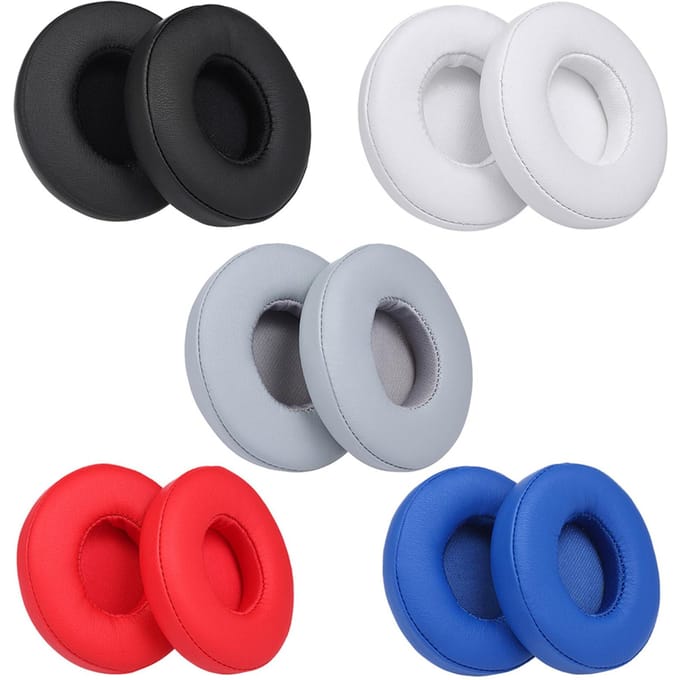 2 stuks vervangende oorkussens oorkussen voor Beats Solo 2 3 on-ear draadloze hoofdtelefoon wit wit