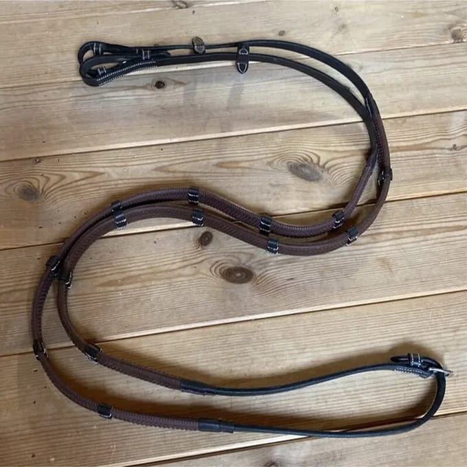 Riemen voor paard rubber met stoppers 1/2 Jump'In One