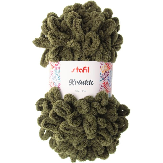 Wol "Krinkle" - Olijfgroen