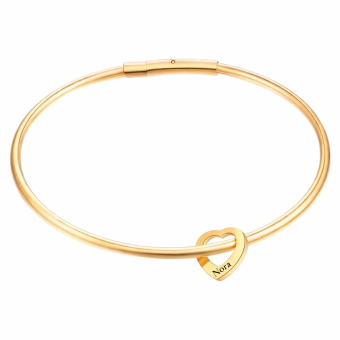 Bangle met 1 Hartje Goud