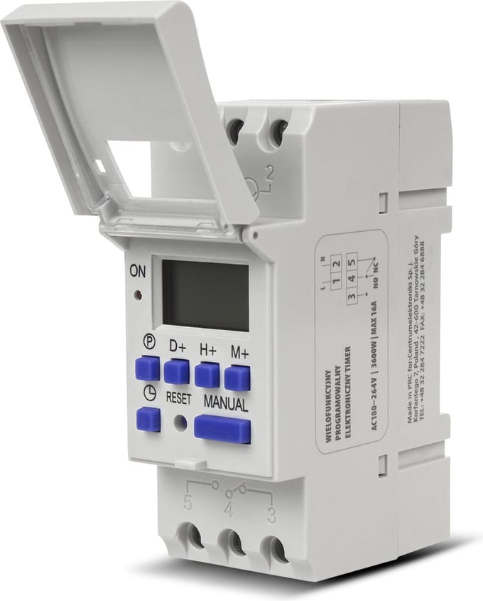 GreenBlue GB104 - Digitale tijdschakelaar DIN rail 16A