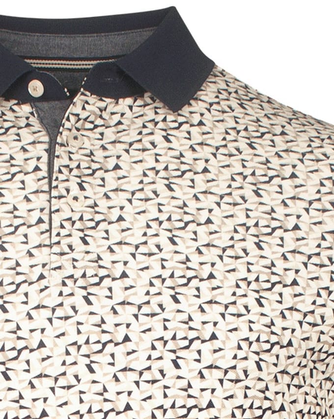 Baileys poloshirt korte mouw beige