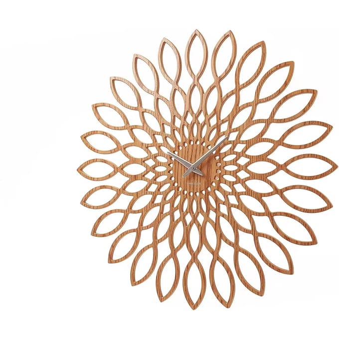 Karlsson Wandklok Sunflower - MDF hout finish - Ø60cm - Scandinavisch