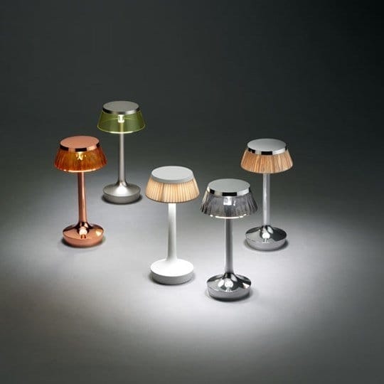 Flos - Bon Jour Unplugged tafellamp - stof - wit - beige