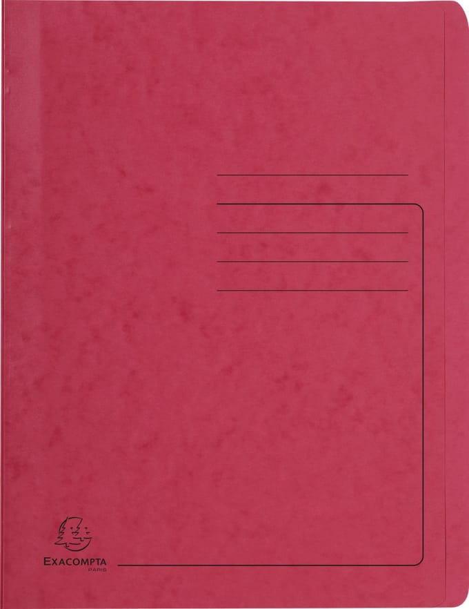 Exacompta 25x Snelhechtmap in glanskarton 355g - A4 - Rood - 39995E